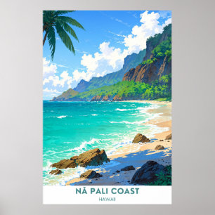 Poster Côte Nāpali, State Wilderness Park, Hawaii