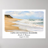 Poster Côte nationale de Cape Cod Massachusetts Aquarelle (Devant)