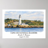 Poster Côte nationale de Cape Cod Massachusetts Aquarelle (Devant)