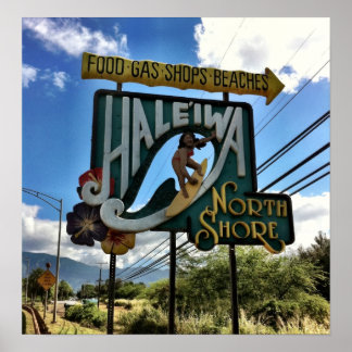 Poster Côte Nord Oahu Hawaii