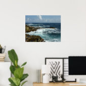 Poster Côte rocheuse d'Aruba et océan bleu (Bureau à domicile)