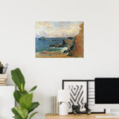 Poster Côte rocheuse de Paul Gauguin, Impressionnisme vin (Bureau à domicile)