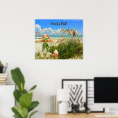 Poster Côte Sanibel Island Floride Plage & Scarecrow (Bureau à domicile)