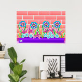 Poster Côté soleil de l'affiche du jardin (Bureau à domicile)