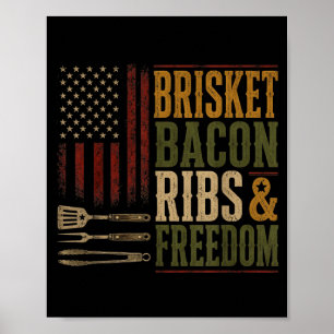 Poster Côtes de porc Bacon Dom Grill Bbq Barbecue Viande