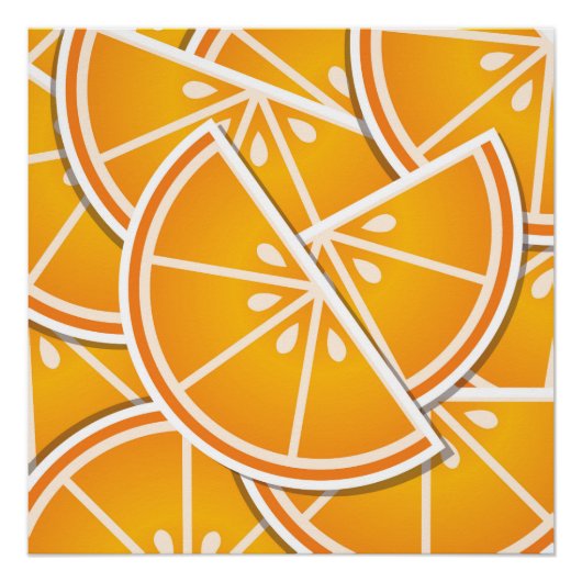 Poster Cotés orange funky (Devant)