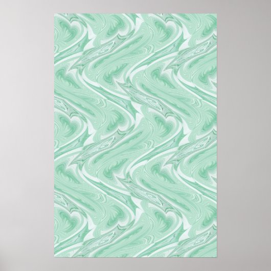 Poster Coton Candy Vert Abstrait (Devant)