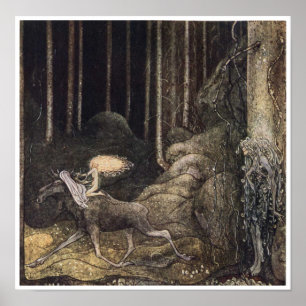Poster Coton de John Bauer Elk
