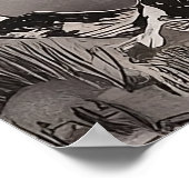 Poster Coton de Tuléar Ballerina en encre de temples chin (Coin)