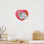 Poster Coton de Tulear Saint-Valentin (Cuisine)