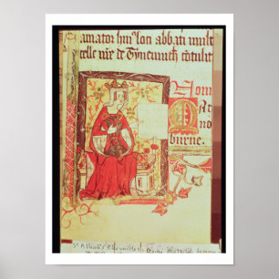 Poster Coton Nero D VIII fol.7 Reine Matilda tenant un c