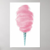 Poster Coton rose et fluffé Candy Nursery (Devant)