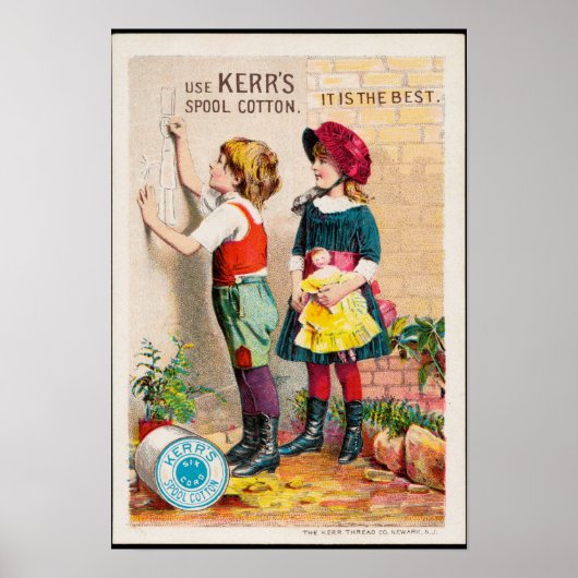 Poster Coton Spool, Publicité Vintage (Devant)