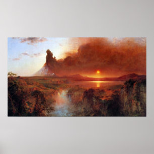 Poster Cotopaxi, Equateur par l'église Frederic Edwin