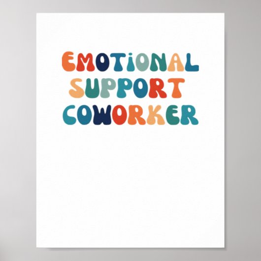 Poster Cotravailleur d'aide émotionnelle - Bestie de trav (Devant)