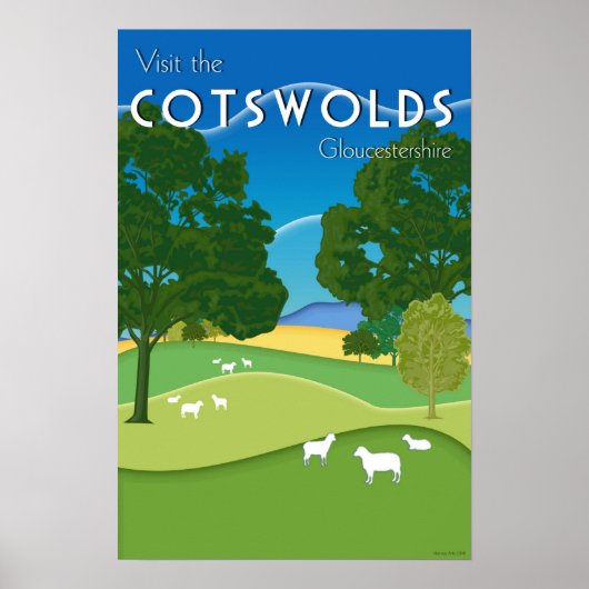 Poster Cotswolds, Gloucestershire (Devant)