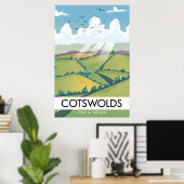 Poster Cotswolds pour une pause. (Bureau à domicile)