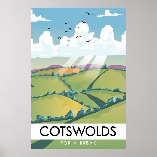 Poster Cotswolds pour une pause. (Devant)
