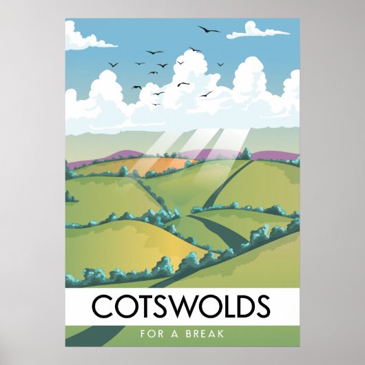 Poster Cotswolds pour une pause. (Devant)