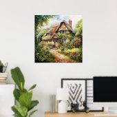 Poster Cottage anglais (Bureau à domicile)