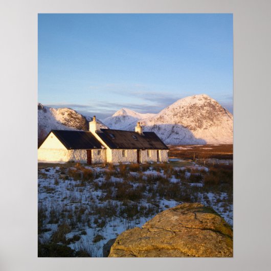 Poster Cottage Blackrock, Glencoe, Highlands, Écosse (Devant)