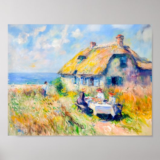 Poster Cottage by the Sea Impressionist Art (Devant)