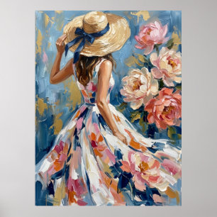 Poster Cottage core impressionniste féminin