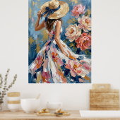 Poster Cottage core impressionniste féminin (Cuisine)