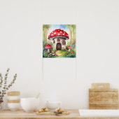 Poster Cottage d'art de champignons enchantés (Cuisine)