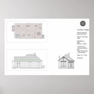 Poster Cottage de cinq pièces