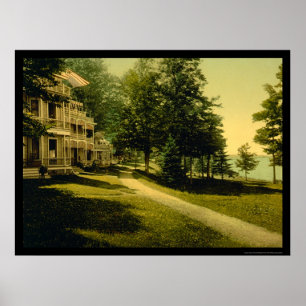 Poster Cottage Row in Chautauqua, NY 1898