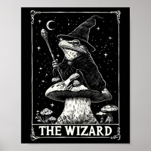 Poster Cottagecore vintage Le Wizard Grenouille Carte Tar