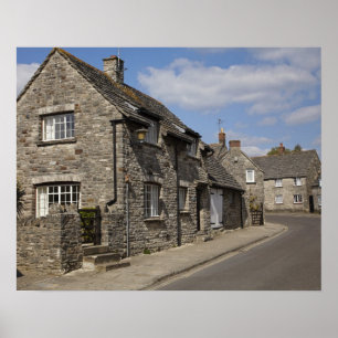 Poster Cottages, Corfe Castle village, Dorset, Angleterre