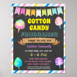 Poster Cotton Candy modèle de la collecte de fonds de l'é