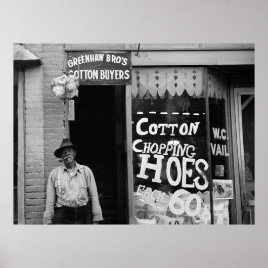 Poster Cotton Chopping Hoes, années 1930 (Devant)