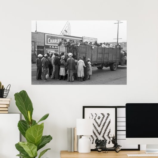 Poster Cotton Pickers, 1938 (Bureau à domicile)