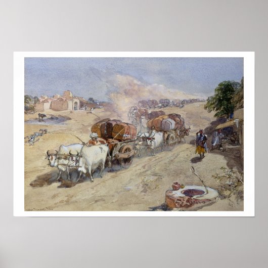 Poster Cotton Transport, Inde, 1862 (avec le dessus de he (Devant)