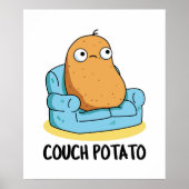 Poster Couch Potato Cute Potato Pun (Devant)