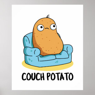 Poster Couch Potato Cute Potato Pun