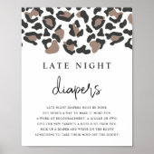 Poster Couche AUBREE Imprimé Léopard Jeu de Nuit (Devant)