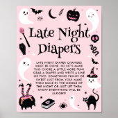 Poster Couche-culottes de nuit tardive pour bébé pour Hal (Devant)
