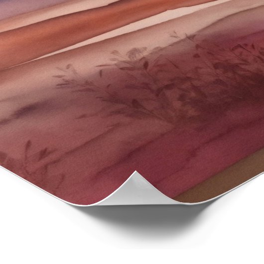 Poster Couche d'aquarelle (Coin)