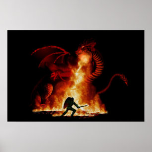 Poster Couche de dragon Bordox