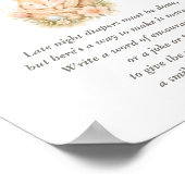 Poster Couche de nuit pour bébé Shower de Lapin Mignon (Coin)