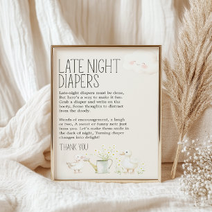 Poster Couche de nuit pour bébé Shower Ferme Animaux Prai