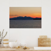 Poster Couché de soleil de Taupo (Cuisine)