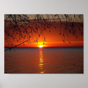 Poster Couché de soleil des Grands Lacs par Bobby Mikul i