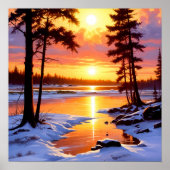 Poster coucher de soleil (Devant)