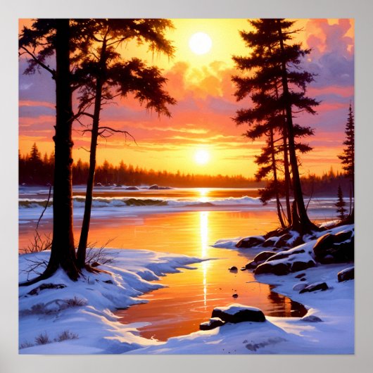 Poster coucher de soleil (Devant)