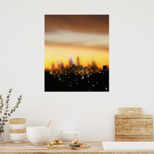 Poster Coucher de soleil (Cuisine)